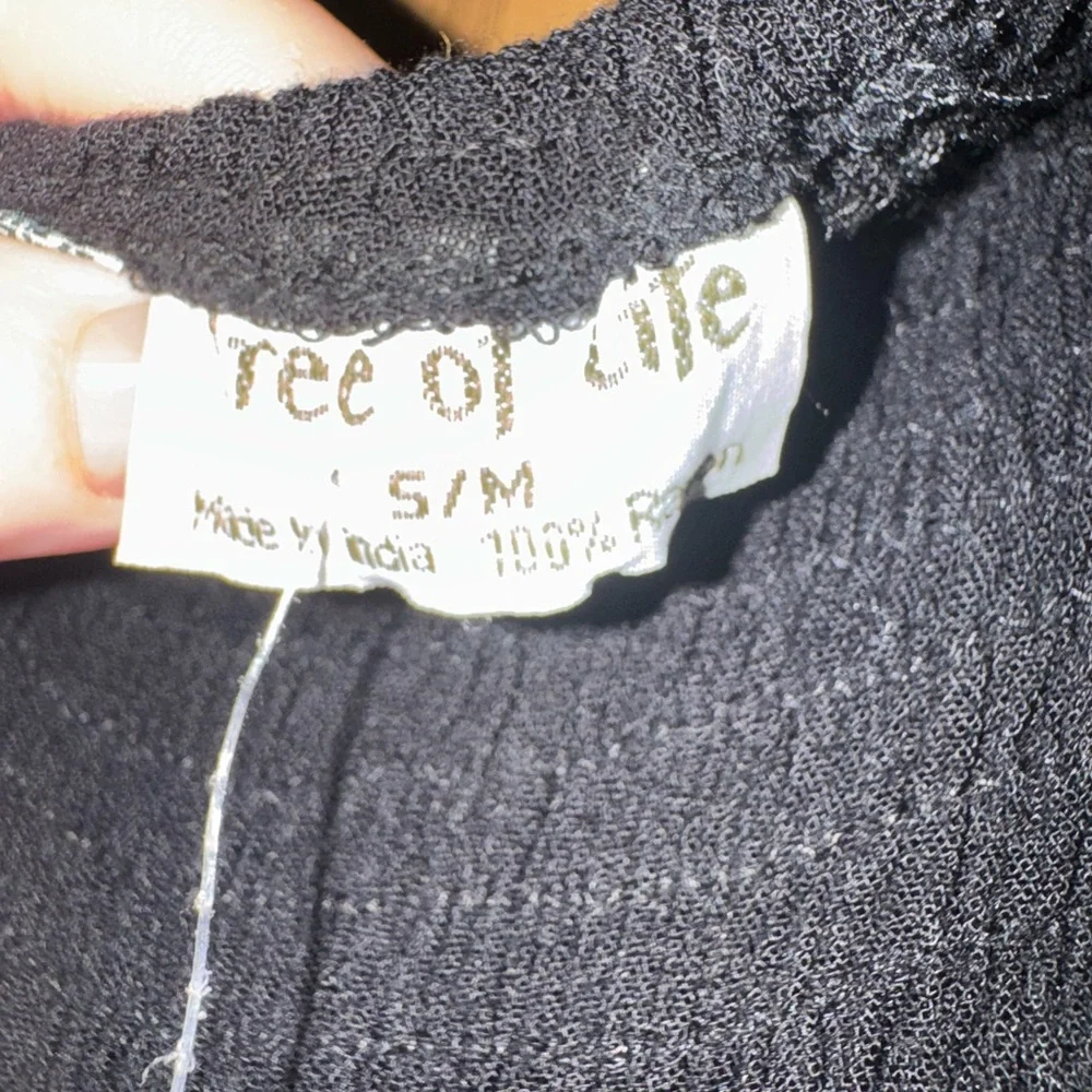 NWT Tree of Life, Black Size S/M. Gauzy Airy Coulottes , Wide Leg, Capris. Boho - Picture 8 of 14